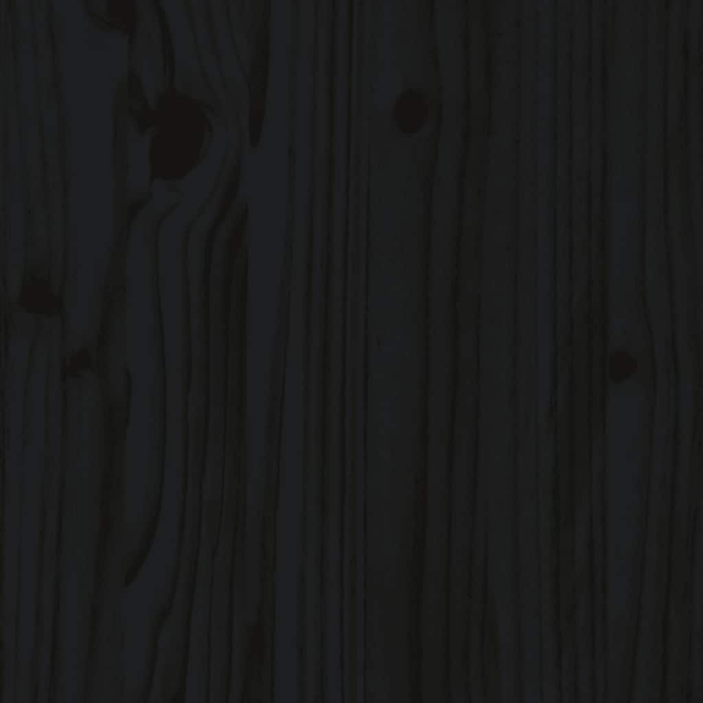 Schminktisch Schwarz 95x50x134 cm Massivholz Kiefer