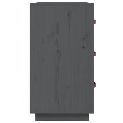 Sideboard Grau 80x40x75 cm Massivholz Kiefer