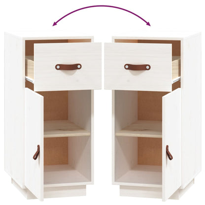 Sideboard Weiß 34x40x75 cm Massivholz Kiefer