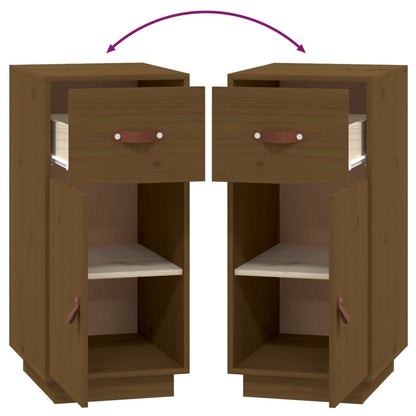 Sideboard Honigbraun 34x40x75 cm Massivholz Kiefer