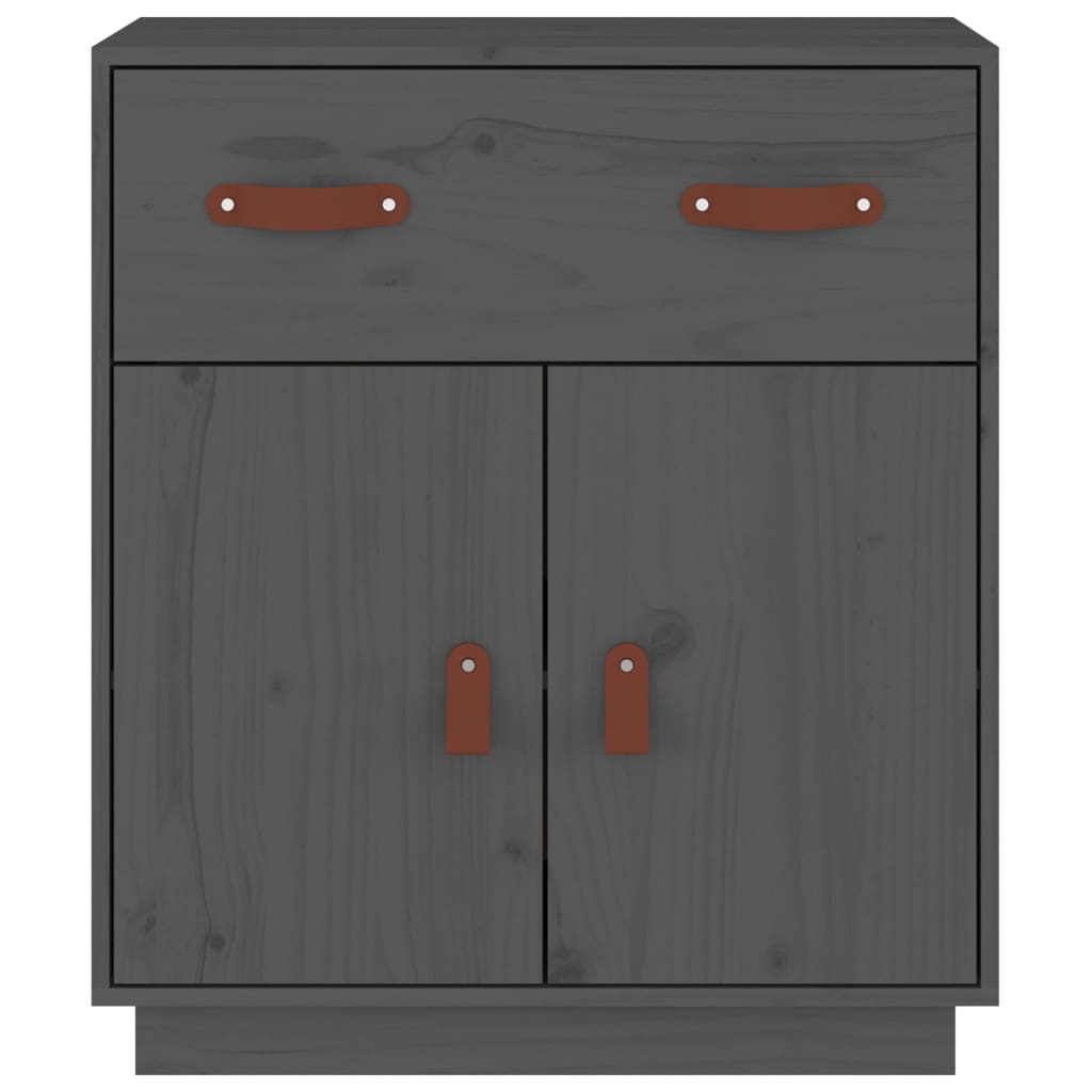 Sideboard Grau 65,5x40x75 cm Massivholz Kiefer