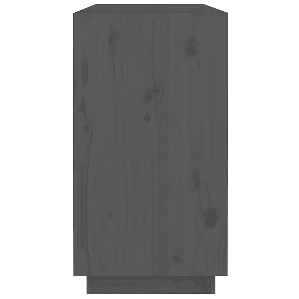 Sideboard Grau 100x40x75 cm Massivholz Kiefer