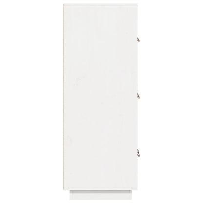 Highboard Weiß 67x40x108,5 cm Massivholz Kiefer