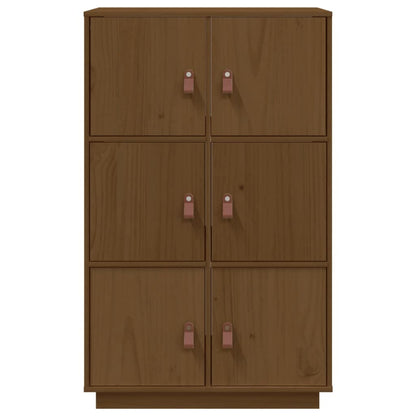 Highboard Honigbraun 67x40x108,5 cm Massivholz Kiefer