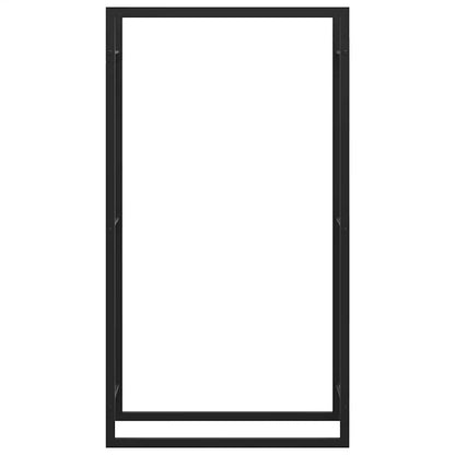 Brennholzregal Mattschwarz 80 x 28 x 154 cm Stahl