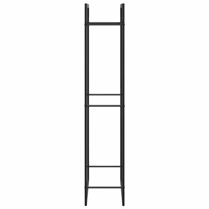 Brennholzregal Mattschwarz 80 x 28 x 154 cm Stahl