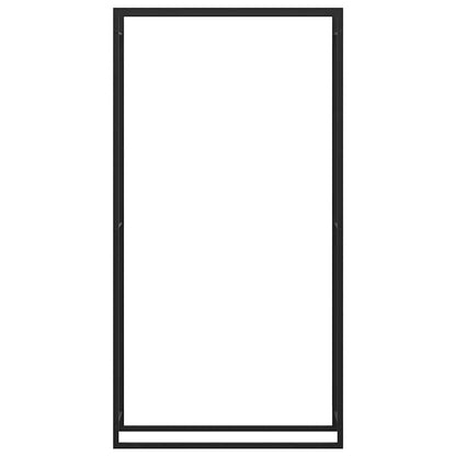 Brennholzregal Mattschwarz 110x28x214 cm Stahl