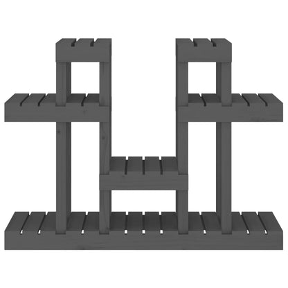 Pflanzenständer Grau 104,5x25x77,5 cm Massivholz Kiefer