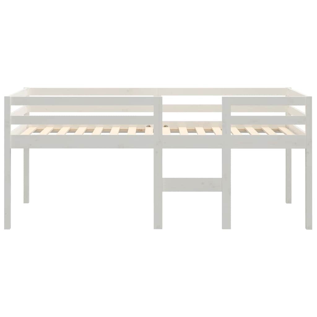 Hochbett Weiß 80x200 cm Massivholz Kiefer