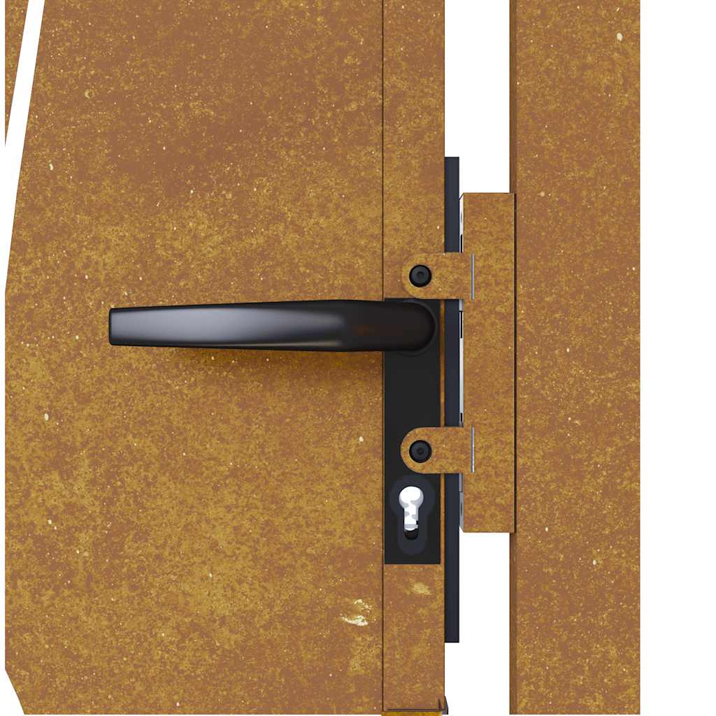 Gartentor 100x125 cm Cortenstahl Gras-Design