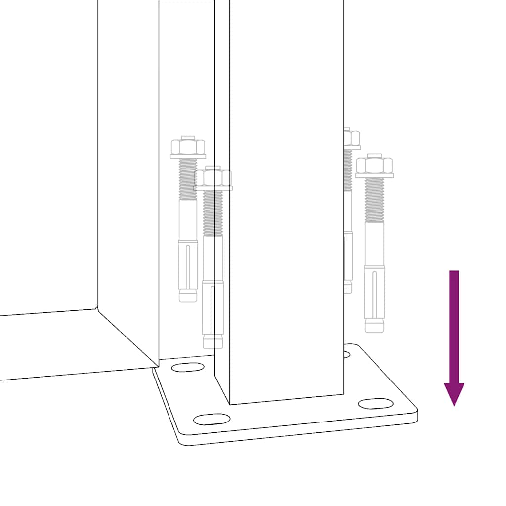 Gartentor 100x200 cm Cortenstahl Bambus-Design