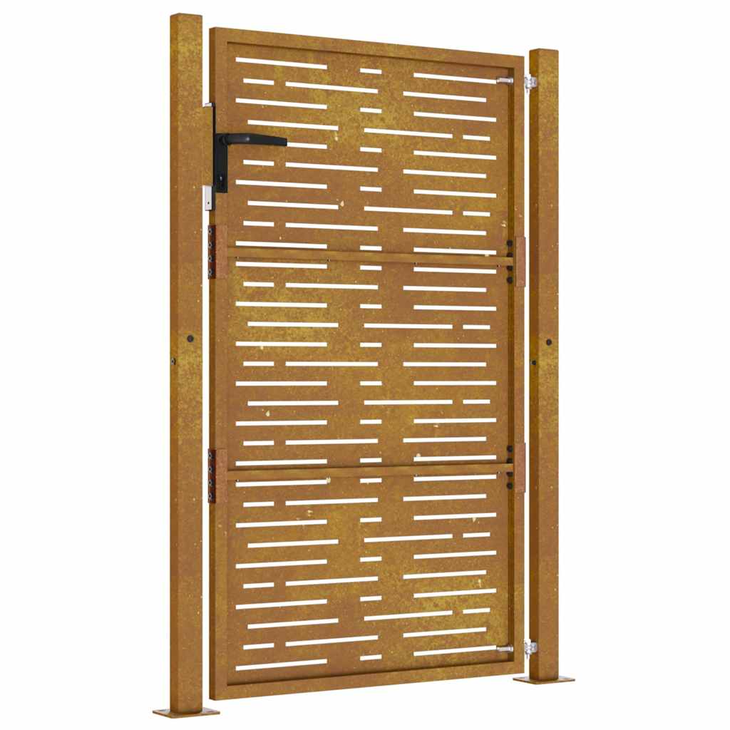 Gartentor 100x125 cm Cortenstahl Quadratisches Design