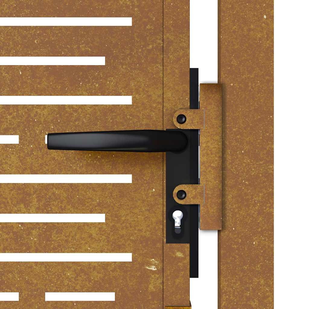 Gartentor 100x125 cm Cortenstahl Quadratisches Design