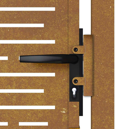 Gartentor 100x200 cm Cortenstahl Quadratisches Design