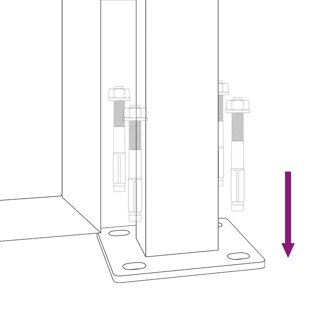 Gartentor 100x200 cm Cortenstahl Quadratisches Design