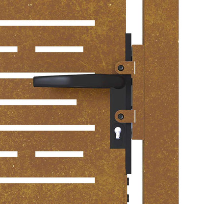 Gartentor 100x175 cm Cortenstahl Quadratisches Design