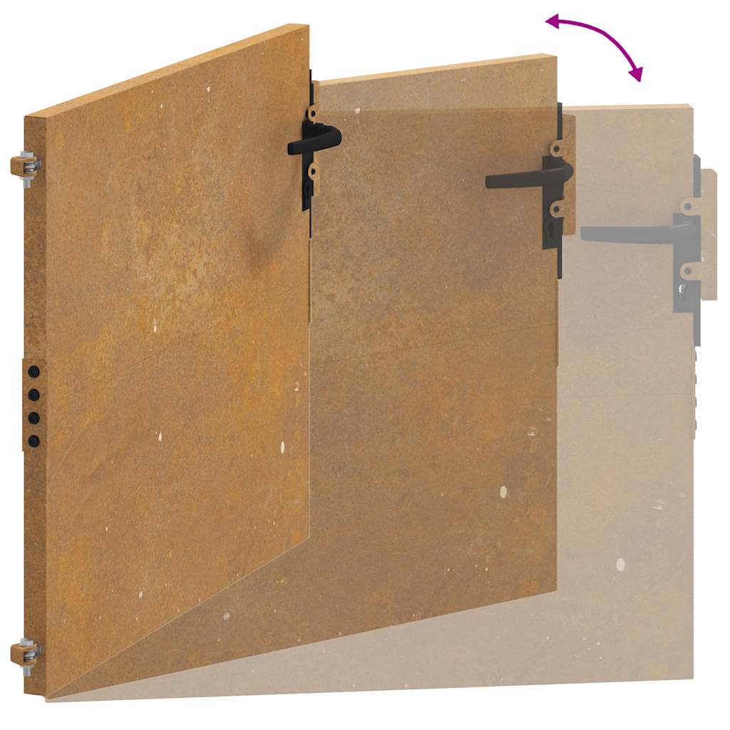 Gartentor 100x75 cm Cortenstahl