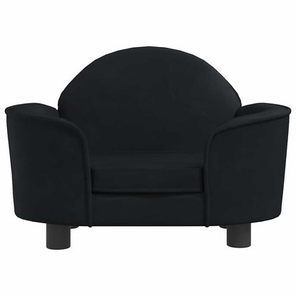 Hundebett Schwarz 66x40x45 cm Samt