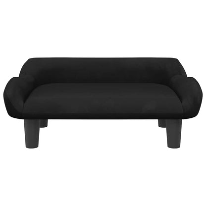 Hundebett Schwarz 70x40x24 cm Samt