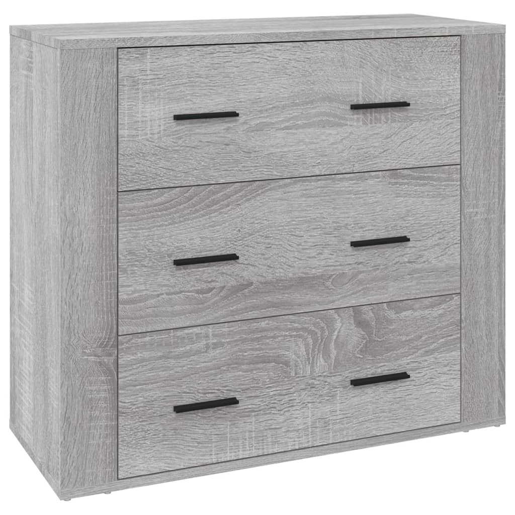Sideboard Grau Sonoma 80x33x70 cm Holzwerkstoff