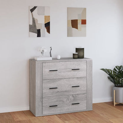 Sideboard Grau Sonoma 80x33x70 cm Holzwerkstoff