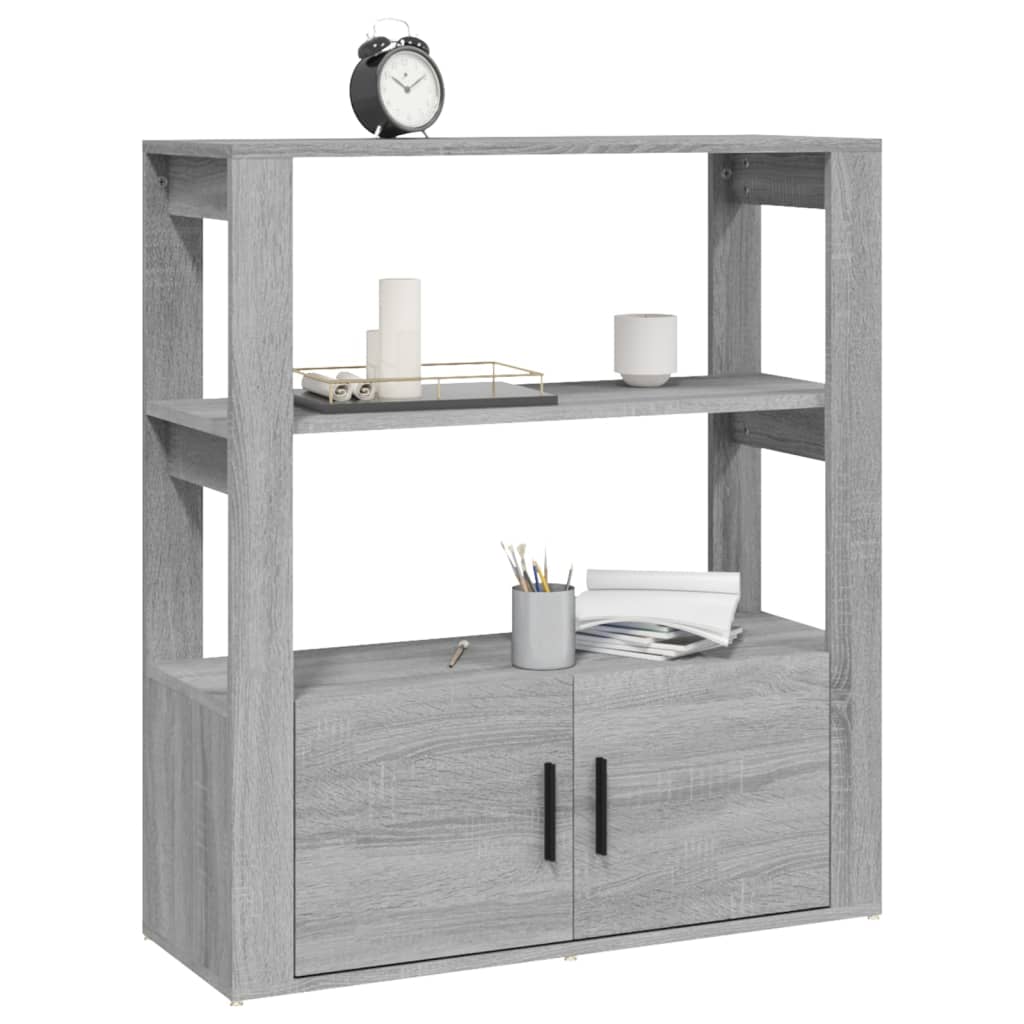 Sideboard Grau Sonoma 80x30x90 cm Holzwerkstoff