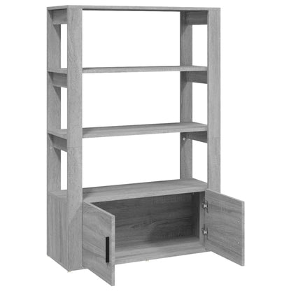 Sideboard Grau Sonoma 80x30x119,5 cm Holzwerkstoff