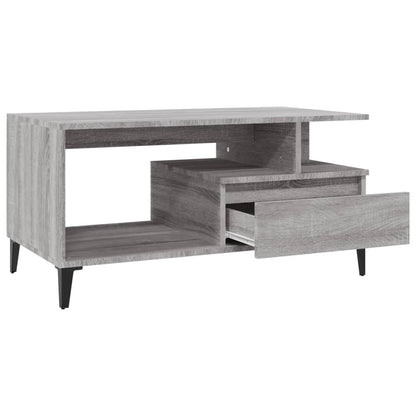 Couchtisch Grau Sonoma 90x49x45 cm Holzwerkstoff