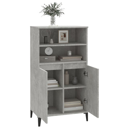 Highboard Betongrau 60x36x110 cm Holzwerkstoff