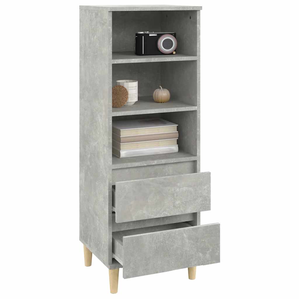 Highboard Betongrau 40x36x110 cm Holzwerkstoff