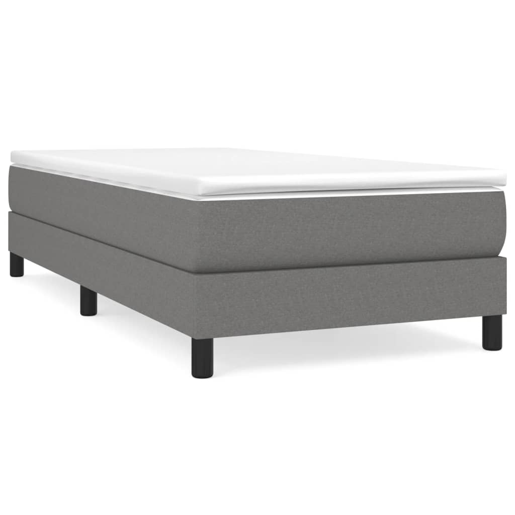 Boxspringbettgestell Dunkelgrau 90x190 cm Stoff