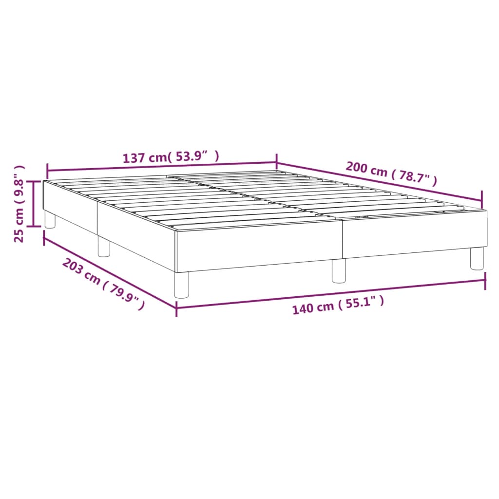 Boxspringbettgestell Schwarz 140x200 cm Stoff