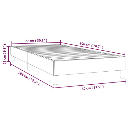 Boxspringbettgestell Cappuccino-Braun 80x200 cm Kunstleder