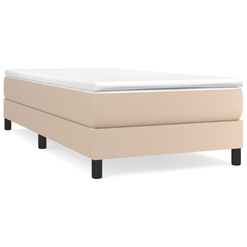 Boxspringbettgestell Cappuccino-Braun 90x200 cm Kunstleder