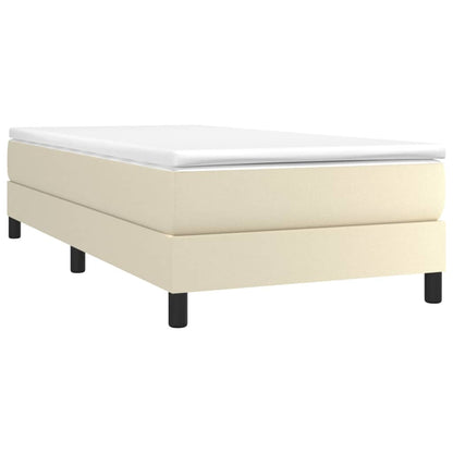 Boxspringbettgestell Creme 100x200 cm Kunstleder