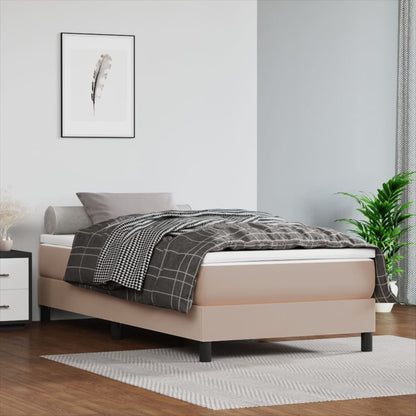 Boxspringbettgestell Cappuccino-Braun 100x200 cm Kunstleder