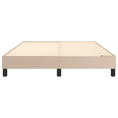 Boxspringbettgestell Cappuccino-Braun 140x190 cm Kunstleder