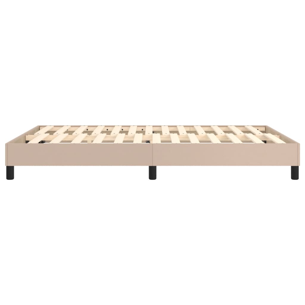 Boxspringbettgestell Cappuccino-Braun 140x190 cm Kunstleder