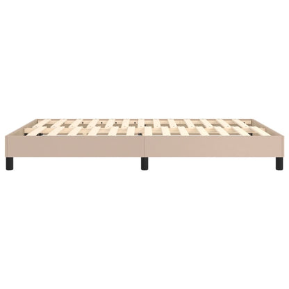 Boxspringbettgestell Cappuccino-Braun 140x190 cm Kunstleder