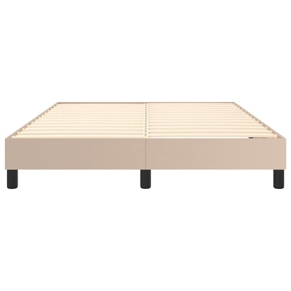 Boxspringbettgestell Cappuccino-Braun 140x200 cm Kunstleder
