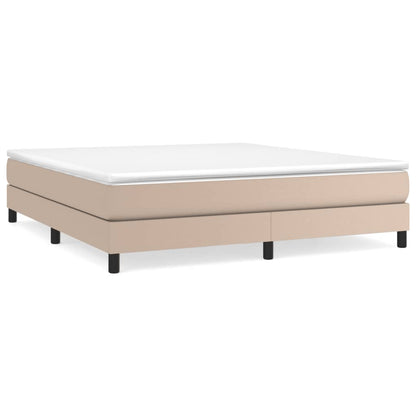 Boxspringbettgestell Cappuccino-Braun 160x200 cm Kunstleder