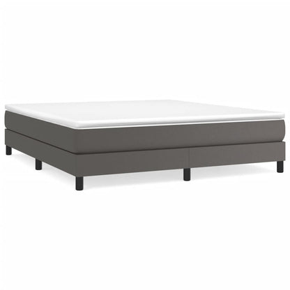 Boxspringbettgestell Grau 180x200 cm Kunstleder