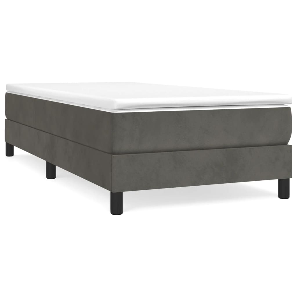 Boxspringbettgestell Dunkelgrau 90x190 cm Samt