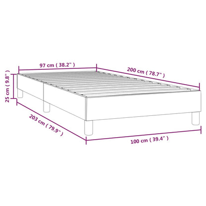Boxspringbettgestell Dunkelgrau 100x200 cm Samt