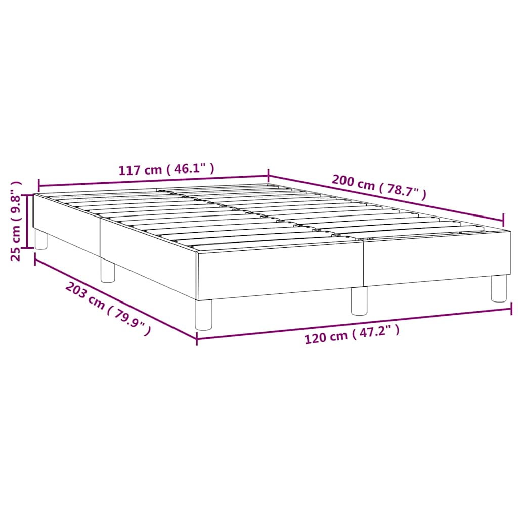 Boxspringbettgestell Dunkelblau 120x200 cm Samt
