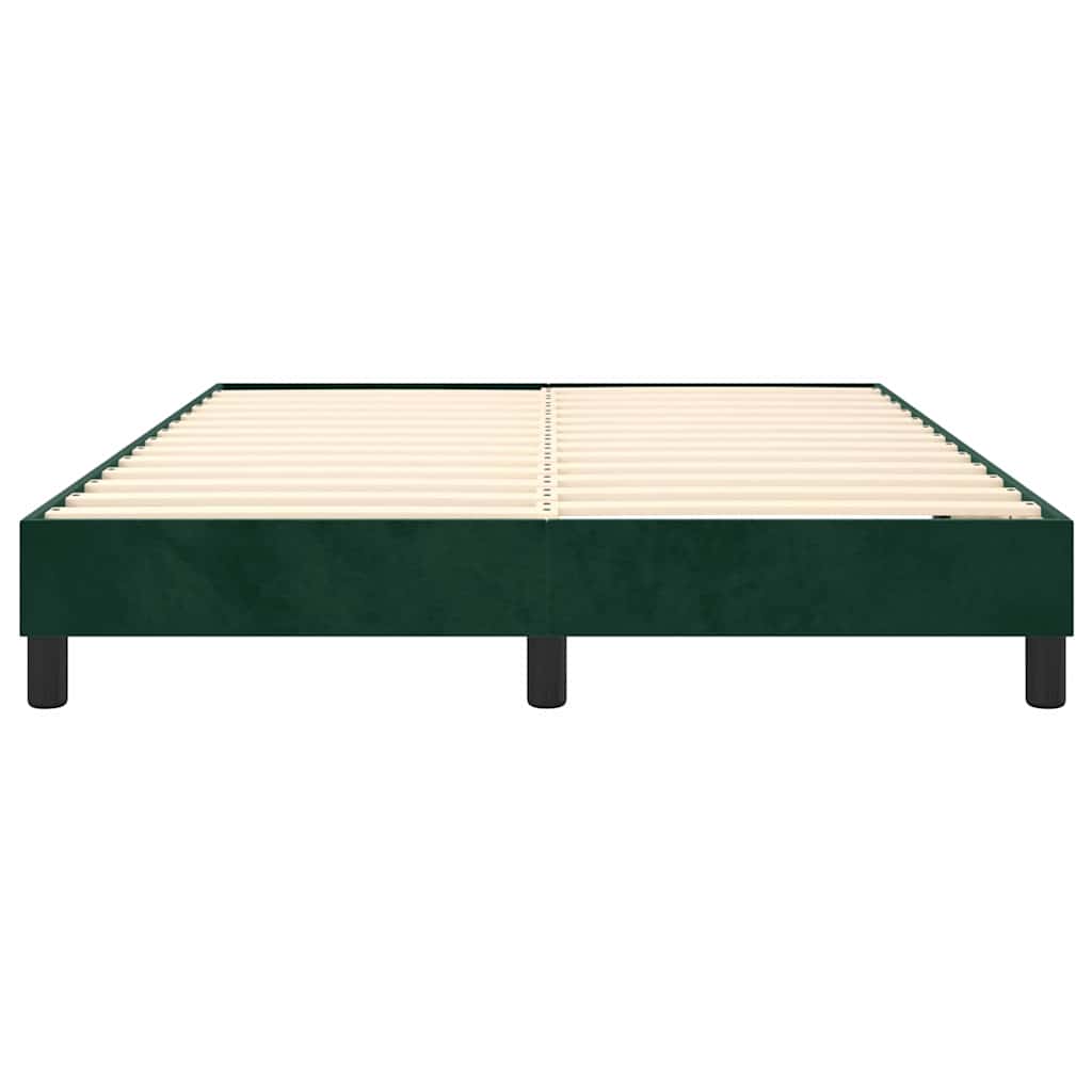 Boxspringbettgestell Dunkelgrün 140x190 cm Samt