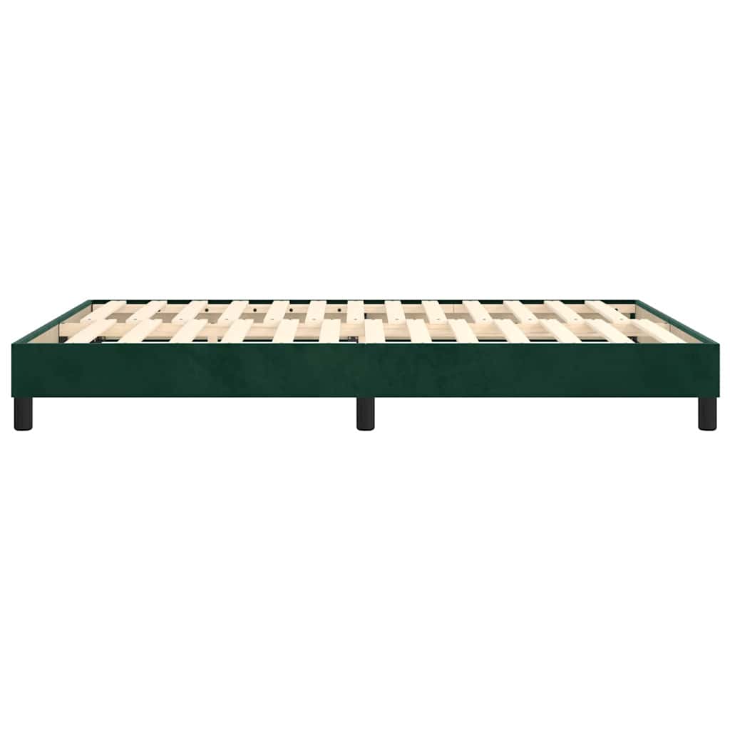 Boxspringbettgestell Dunkelgrün 140x190 cm Samt