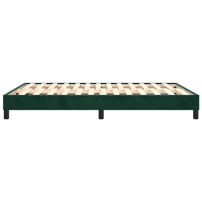 Boxspringbettgestell Dunkelgrün 140x190 cm Samt