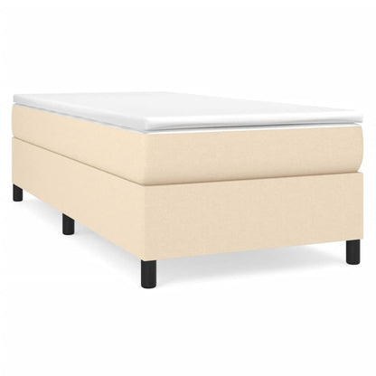 Boxspringbettgestell Creme 90x190 cm Stoff