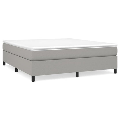 Boxspringbettgestell Hellgrau 160x200 cm Stoff